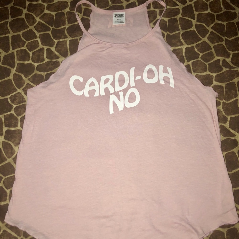 Cardi-OH NO exercise tank top Pink
